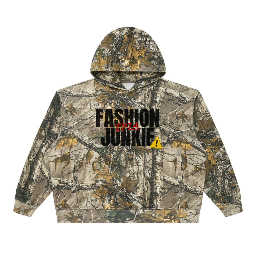 “Fashion junkie” Unisex Tree Camo Hoodie