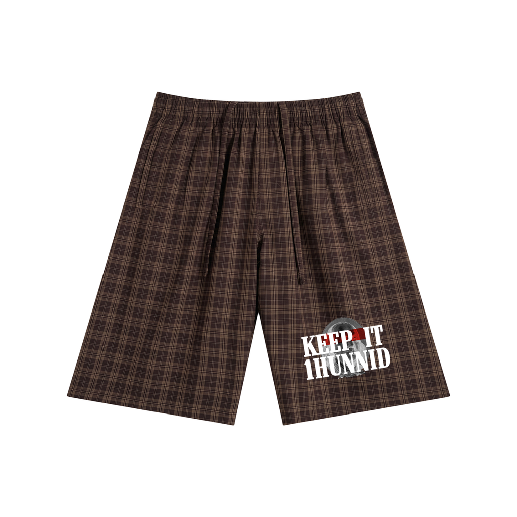 “BEN FRANK” Unisex Plaid Shorts