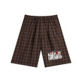 “BEN FRANK” Unisex Plaid Shorts